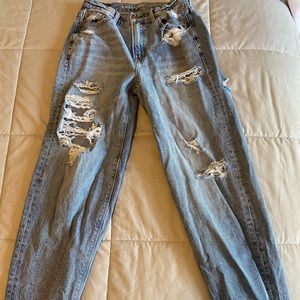 American Eagle Ripped Mom Jeans